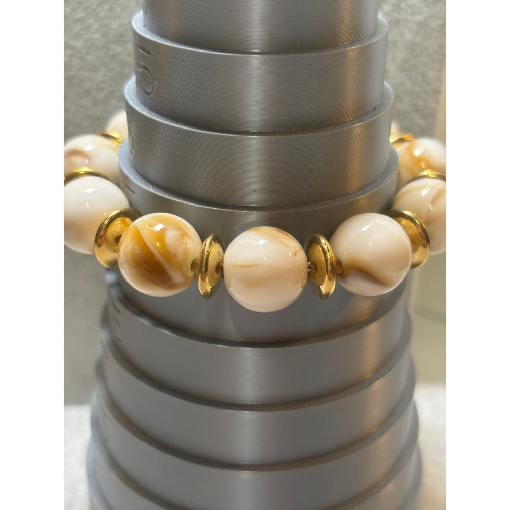#9. Ivory Acrylic Beaded Bracelet